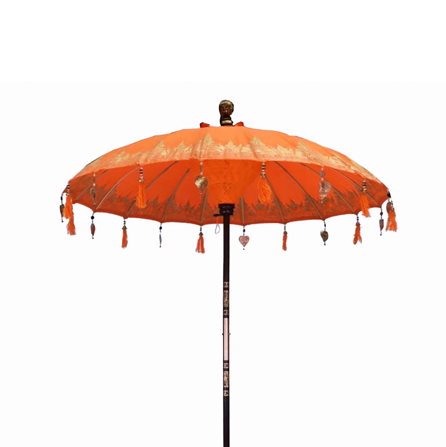 Gamalan Balinese Parasol- Burnt Orange or Turquoise Cotton 2m