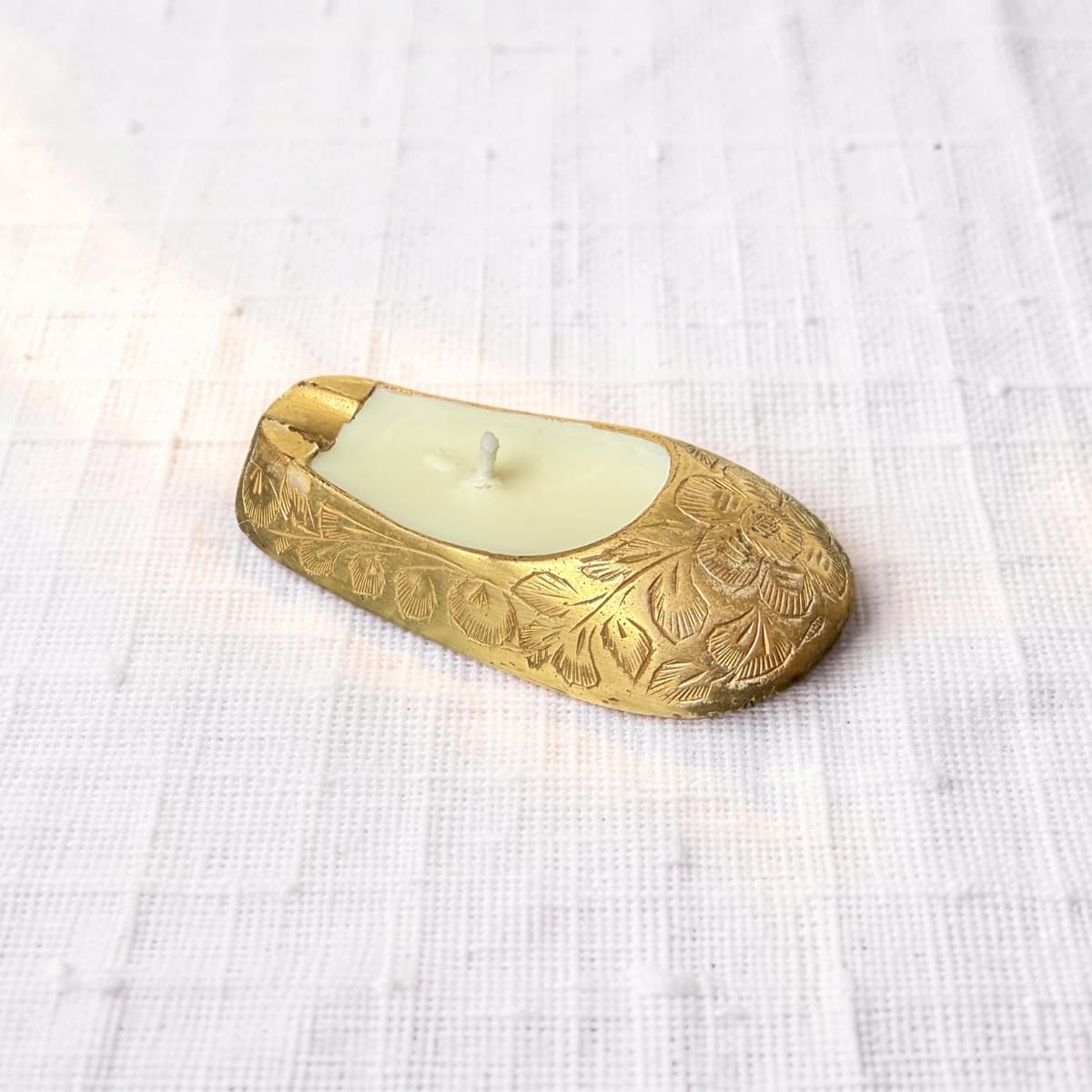 Petite Pabouches Brass Slipper Candles - Set of 3