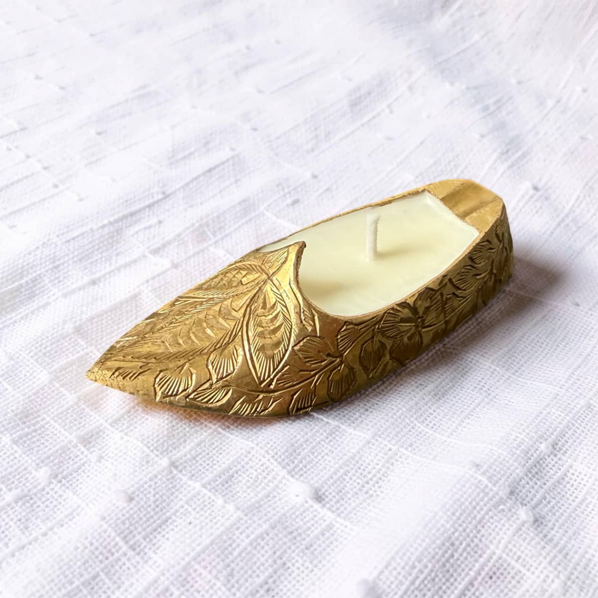 Petite Pabouches Brass Slipper Candles - Set of 3
